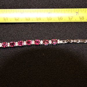 Lady's ruby tennis style bracelet